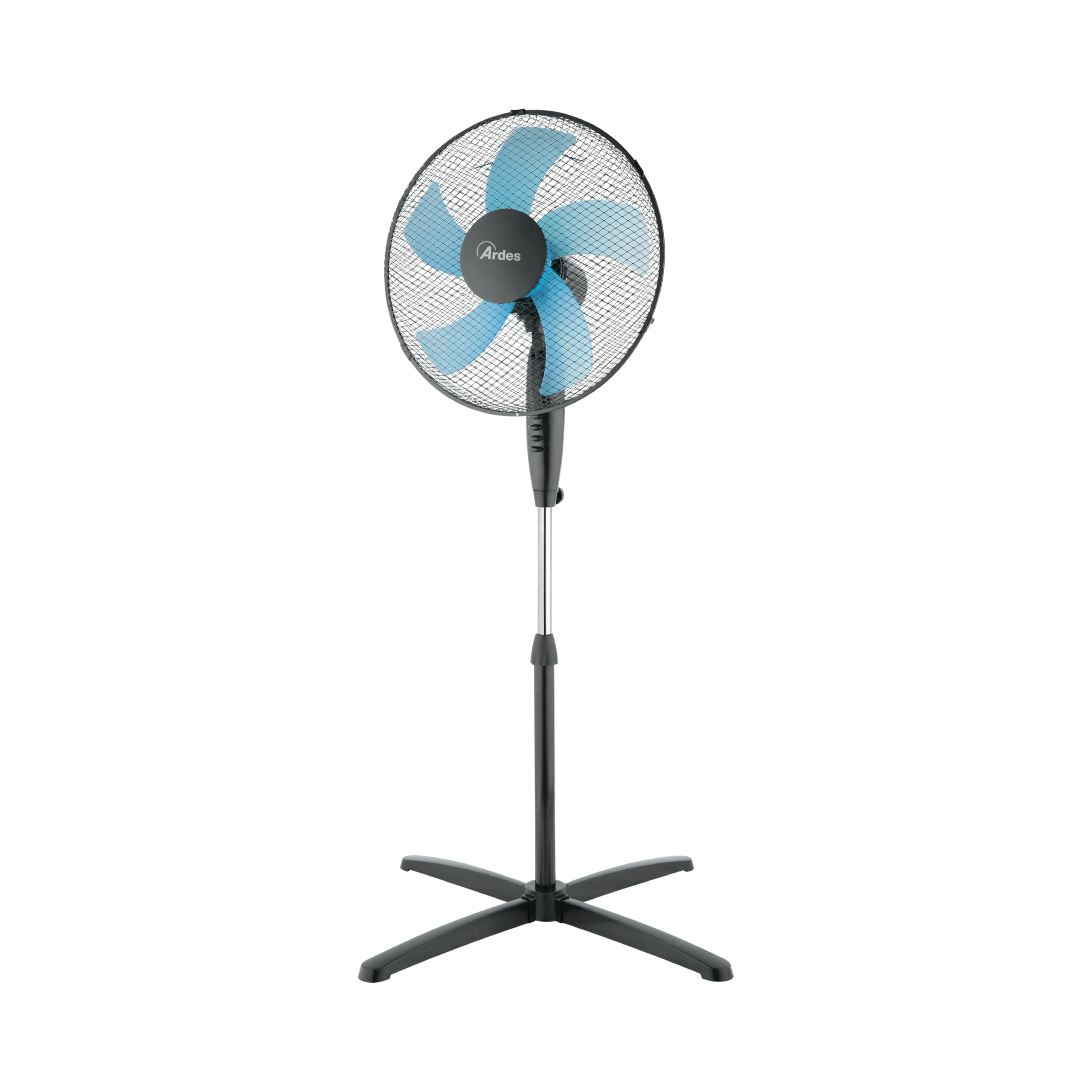 Ardes - AR5ST40PN Standventilator STEELO 40N 5 Flügel - Bodenventilator 40 cm Oszillierend mit verstellbarer Neigung - Leiser Standventilator 3 Geschwindigkeiten