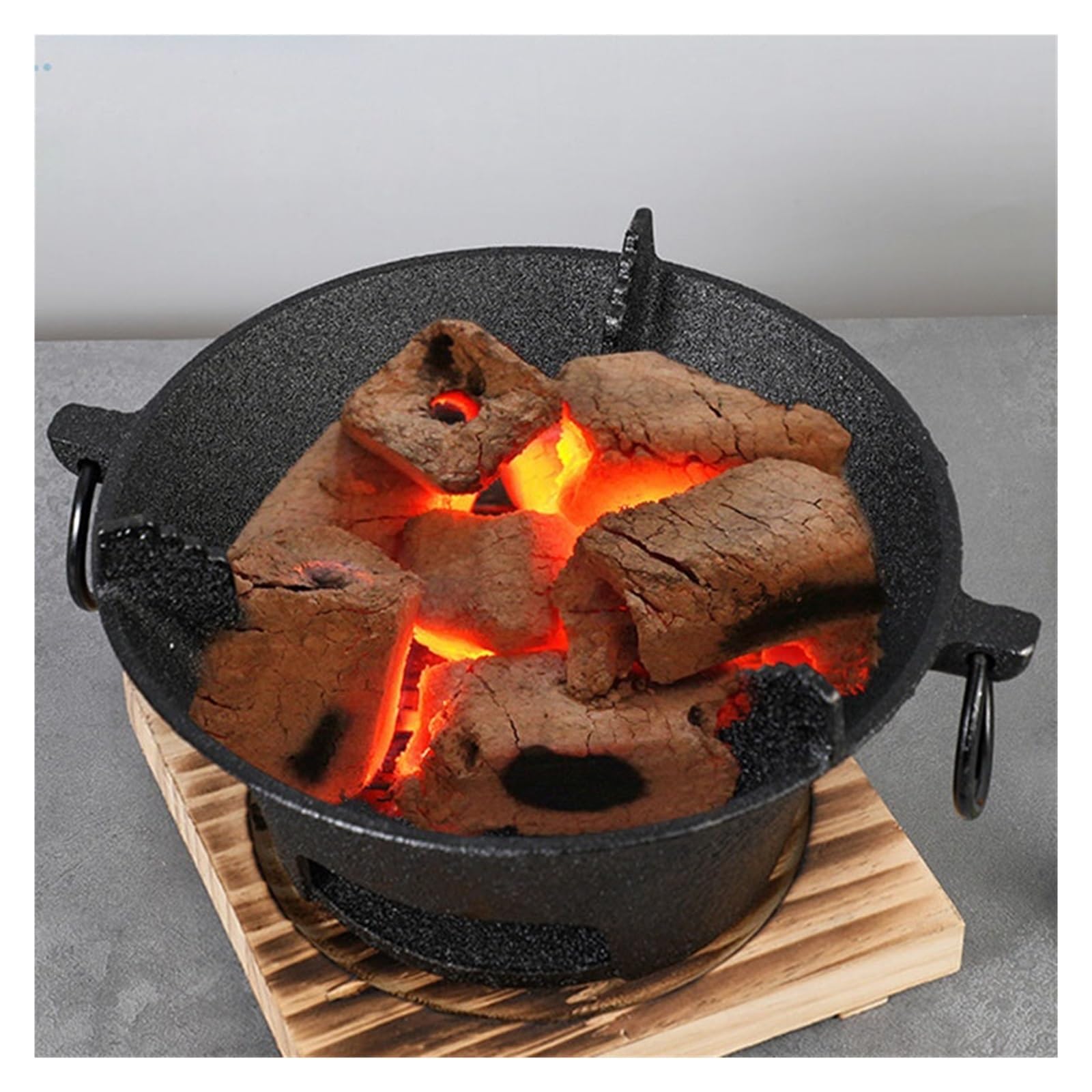 Palenisko, Żeliwny piec z rusztem Piec na węgiel drzewny, Camping Fire Pit Ogrzewanie, stojak ogrodowy Pieczenie herbaty Gotowanie Gospodarstwo domowe na patio, podwórko