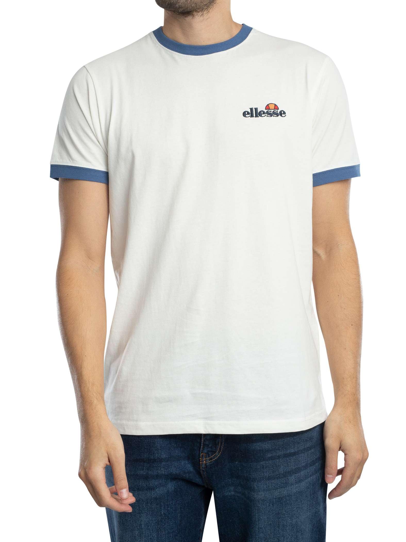 Ellesse Men's Off-White Meduno T-Shirt, Off White, L