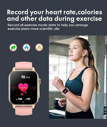 Miniatura 3 de Geelouxian Reloj inteligente para mujer, reloj inteligente HD de 1.91 pulgadas con monitor infrarrojo de oxígeno en sangre, frecuencia cardíaca,