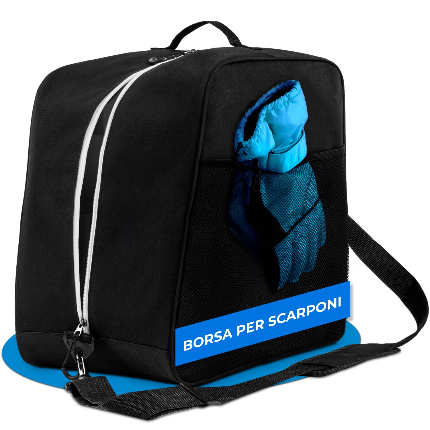 STYNGARD Borsa porta scarponi con scomparto per scarponi [38 L] - Borsa per scarponi da sci con tracolla e spazio per gli accessori da sci modello Cortina