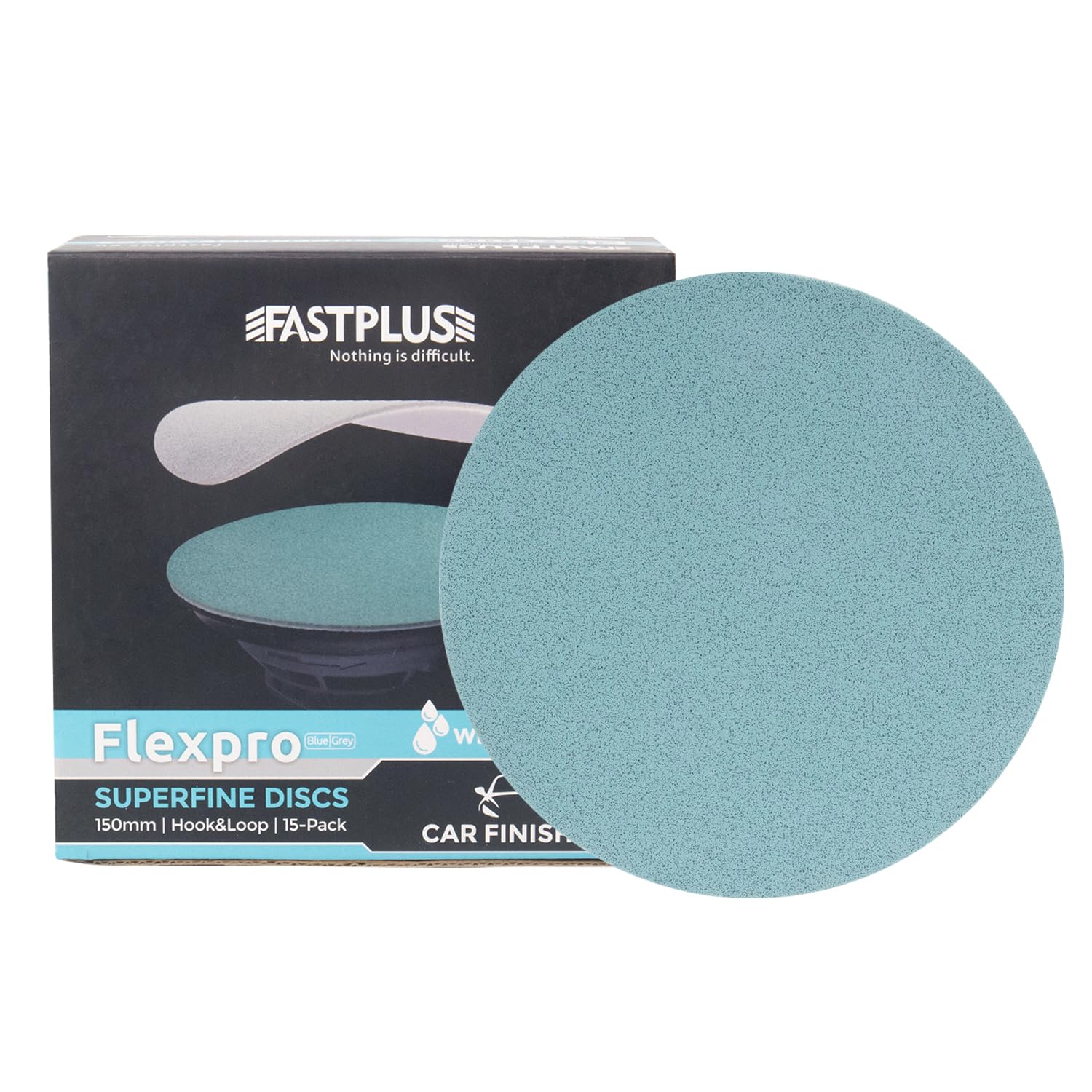 Papel de lija de 150 mm, con velcro, 15 unidades, P5000, discos de lija de acabado fino, carburo de silicio, papel de lija redondo, mojado y seco, con velcro para lijadora orbital (6 pulgadas)