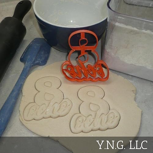 Miniatura 2 de NUMERO OCHO 8 CON PALABRA CORTADOR DE GALLETAS HECHO EN USA PR4128