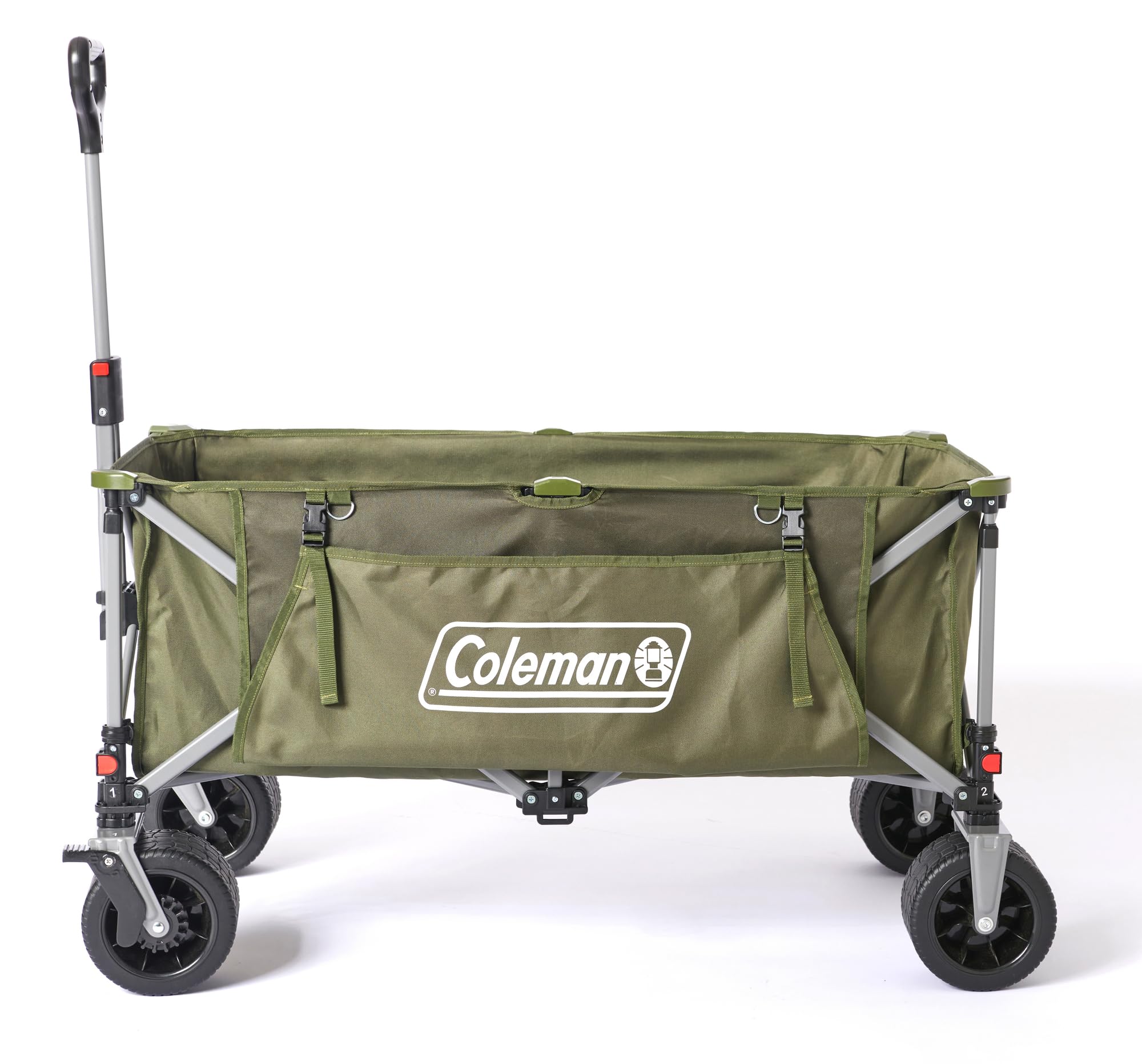 Coleman Carro de Camping Plegable | Carro Plegable de Arrastre |Carrito de Festivales de 4 Ruedas | Carro de Mano portátil |Ruedas Desmontables |Capacidad de Carga de hasta 180 kg | 116 x 60 x 58 cm