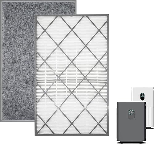 Miniatura 1 de Shark HE601 H13 - Filtro de repuesto HEPA para purificador de aire, filtro de carbono HEPA 3 en 1 para purificador de aire de ventilador HE601 y