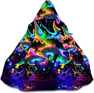 Mushroom Hippie Colorful Psychedelic Camo Tattoo Hooded Cloak 3D Print Cloak With Hood Harajuku Jacket Cosplay