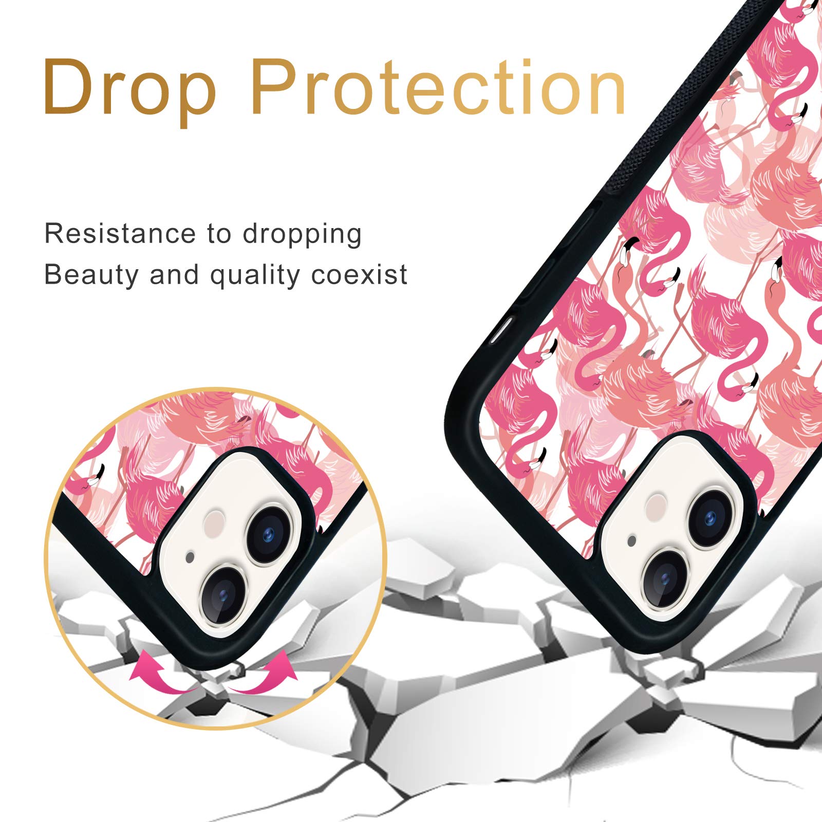 Amazon.com: FANXI Pink Flamingo Phone Case for iPhone 11 6.1