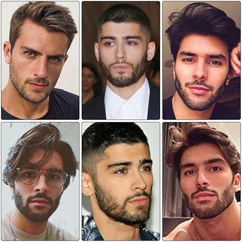 Miniatura 6 de 100% cabello humano atado a mano, con encaje invisible, barbas falsas, barba falsa y bigote para hombres, entretenimiento realista, drama, fiesta,