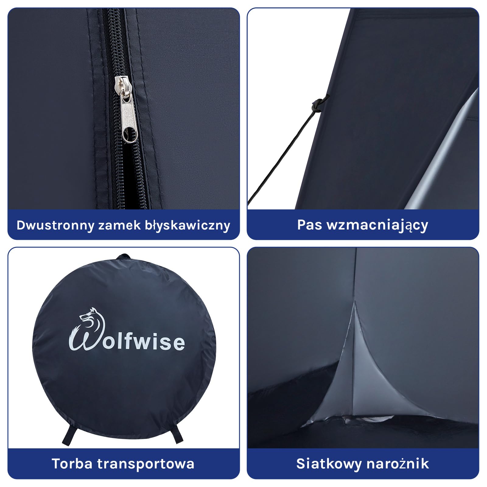 Wolfwise Namiot toaletowy typu pop-up, namiot do przebieralni, kempingowy, namiot prysznicowy, do użytku na zewnątrz, mobilny, toalety, przebieralni, namiot magazynowy