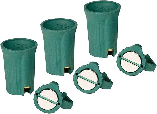 Miniatura 4 de Novelty Lights Cuerda magnética de Navidad C9 de 250 pies para exteriores, base intermedia (C9E17), espaciado de 6 pulgadas, alambre verde