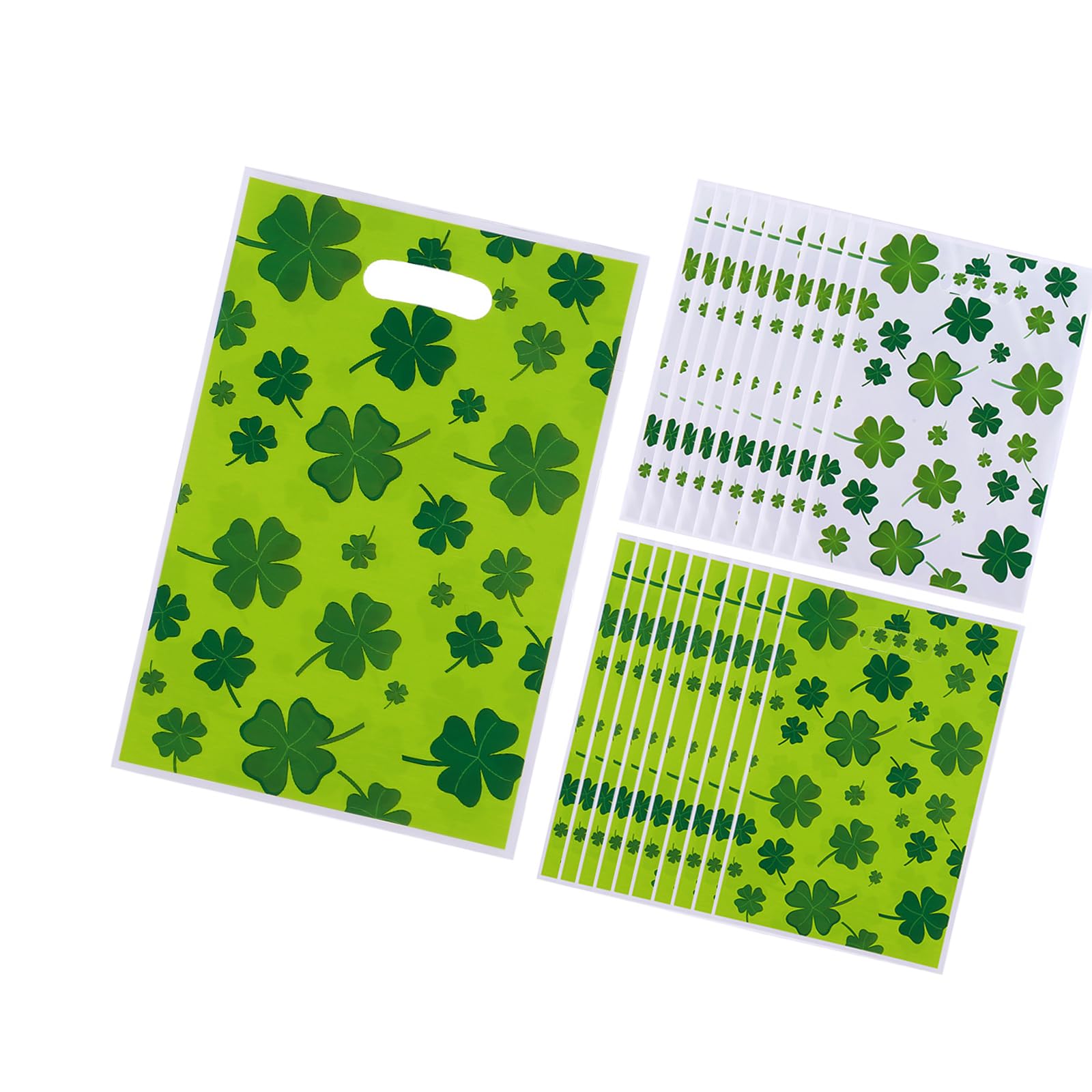 Lucky Green Clovers Bags For Patrick Day Party Supplies Candy Treats Green Holiday Celebrations
