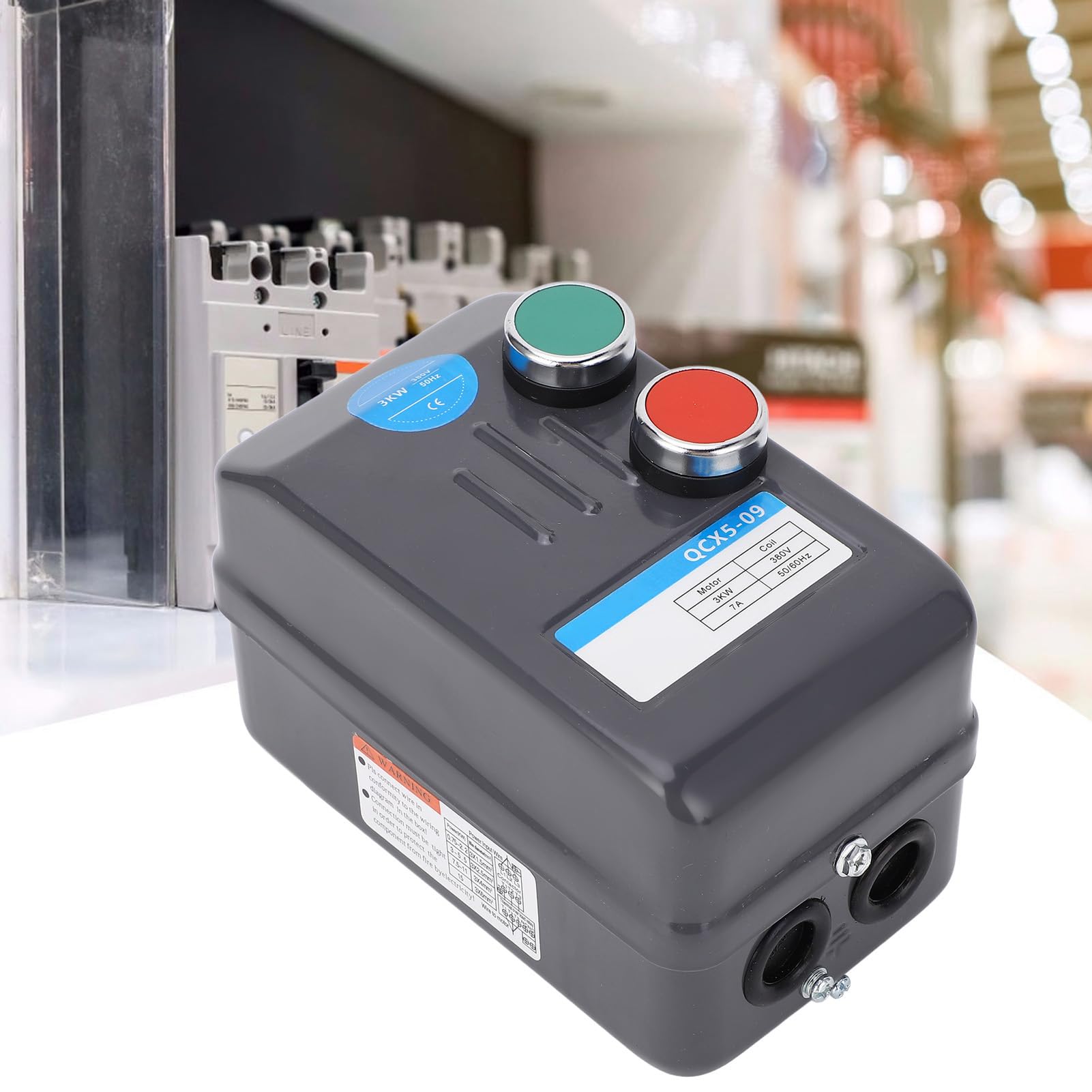 Interruptor Magnético del Motor Eléctrico, Arrancador de Motor Eléctrico Trifásico 380V 5.4-7.2A para Compresor de Aire
