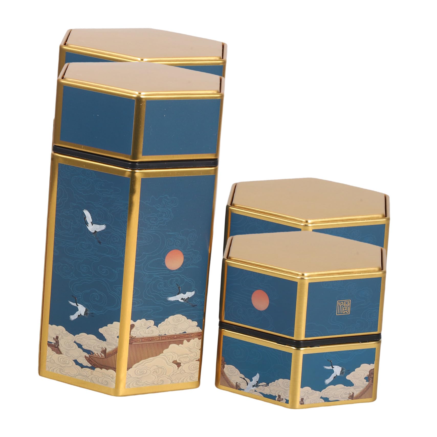 Boîte à cigarettes métallique HEMOTON au design vintage chinois gravé de luxe