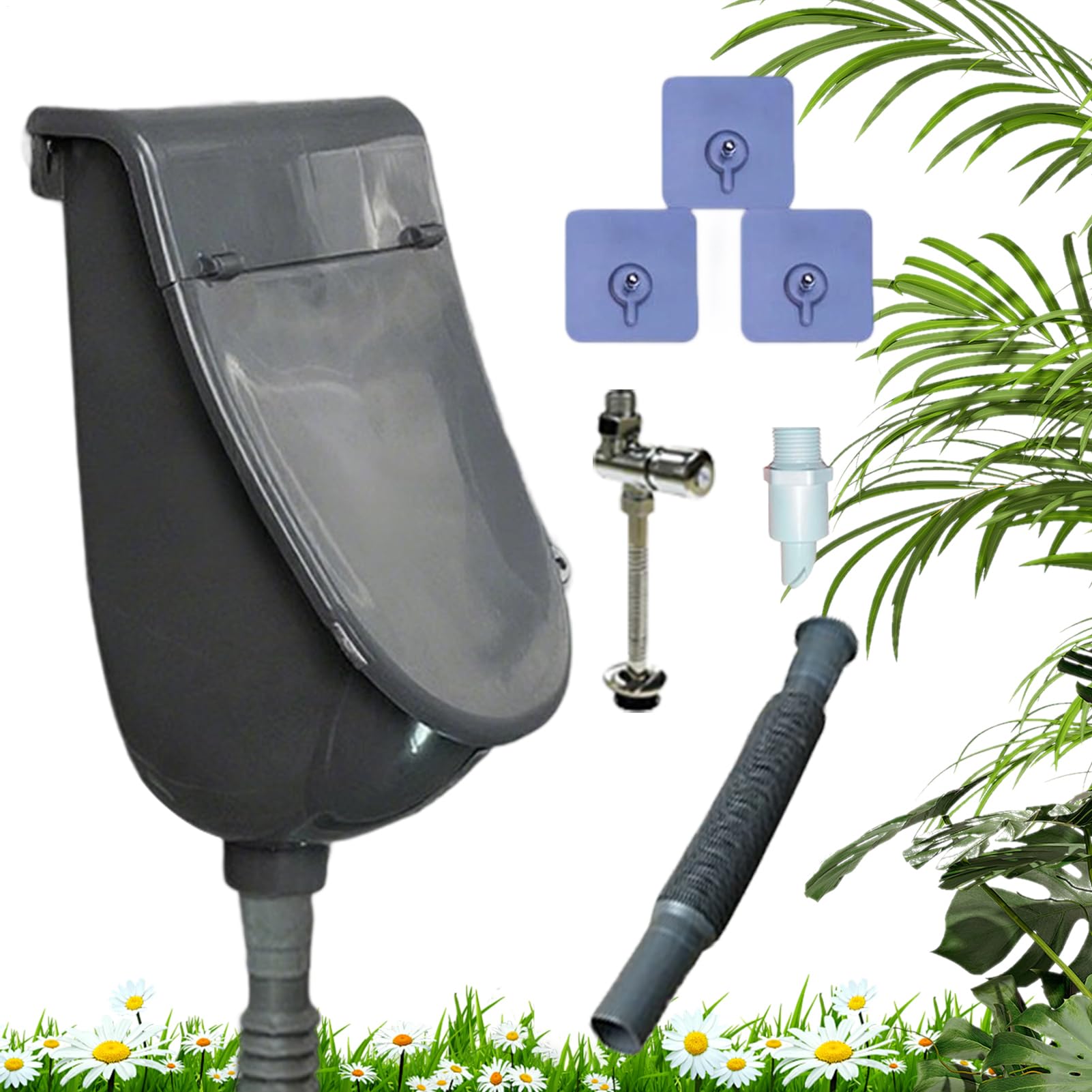Orinal de ahorro de agua – Inodoro al aire libre, inodoro con cubierta para casa, camping, obra, garaje, dormitorio, parque, gimnasio
