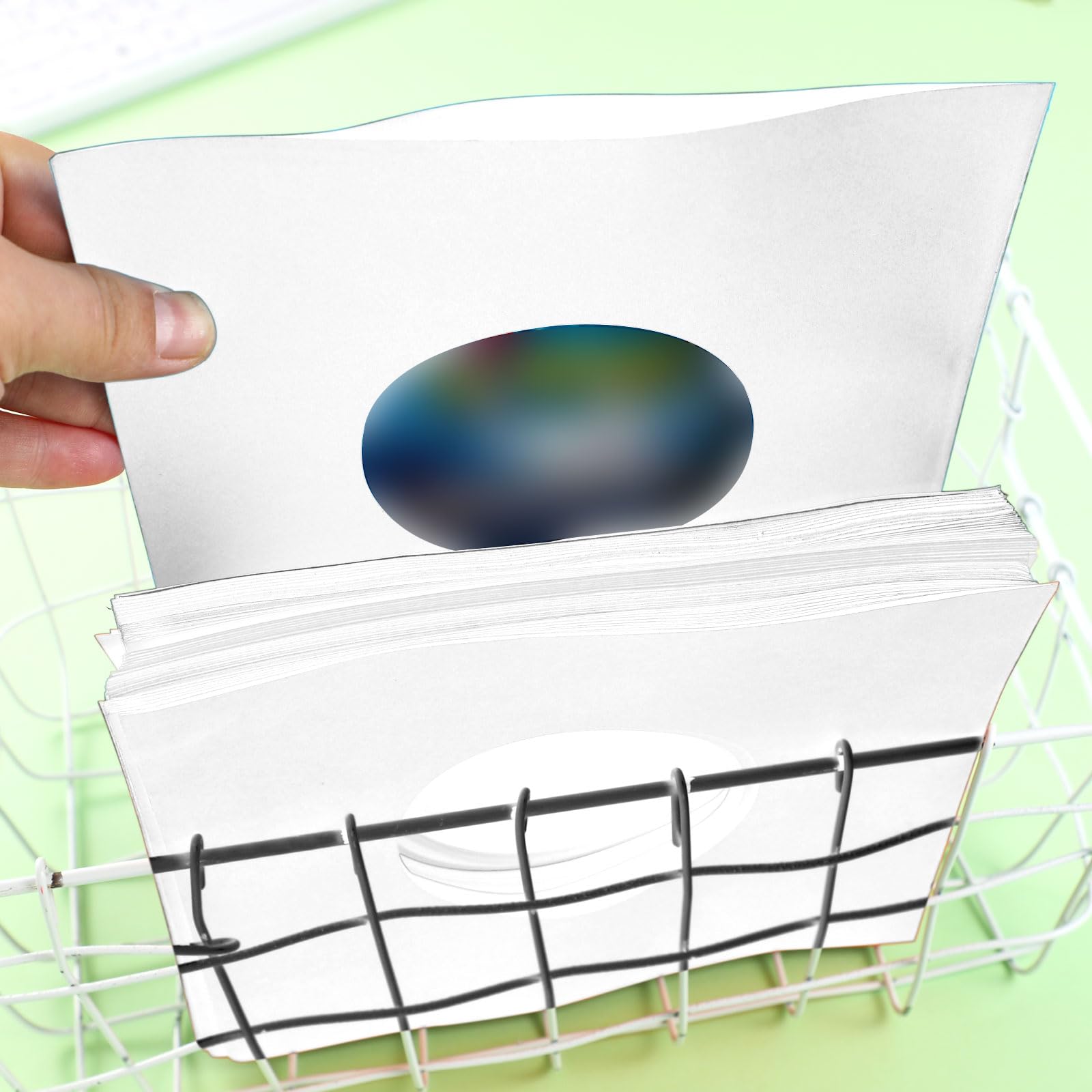 Eaasty 100 fundas de papel de vinilo de 45 RPM, fundas de papel de protección de discos de 7 pulgadas para fundas cuadradas individuales, cubiertas exteriores de álbumes, cubiertas de vinilo con