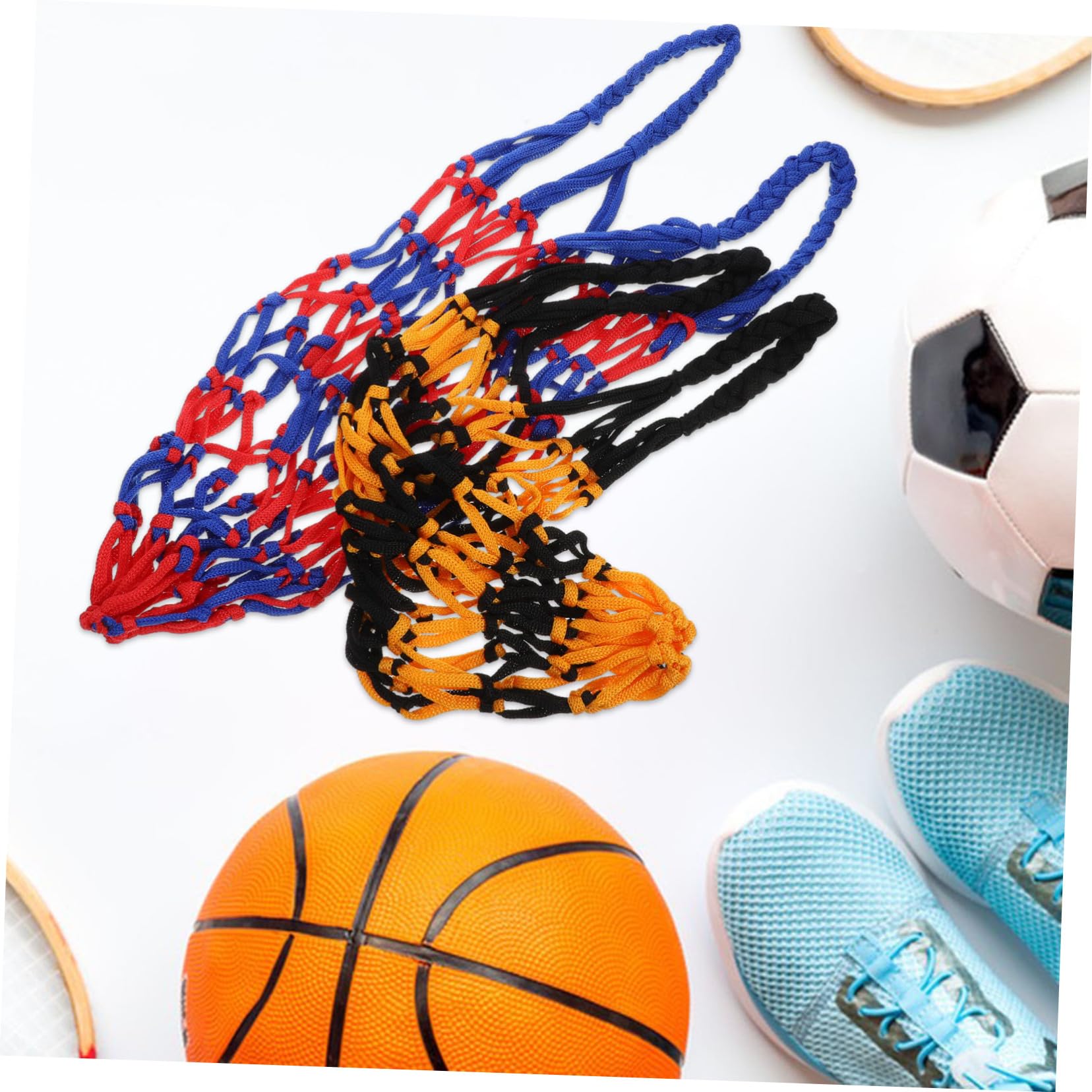 VANZACK 2pcs Sports Ball Net Bag Basketball Storage Mesh Bag for Shoulder Strap Portable Durable Nylon Material for Gym Home Beach