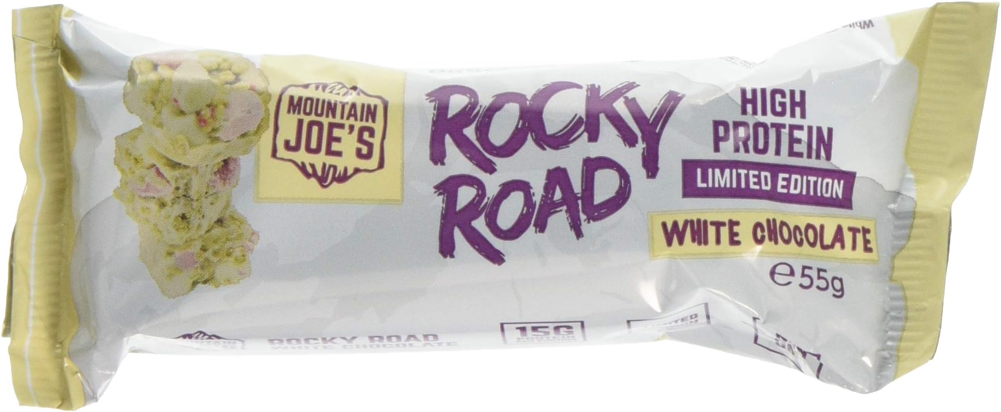 Mountain Joes High Protein Rocky Road White Chocolate, 12 Units