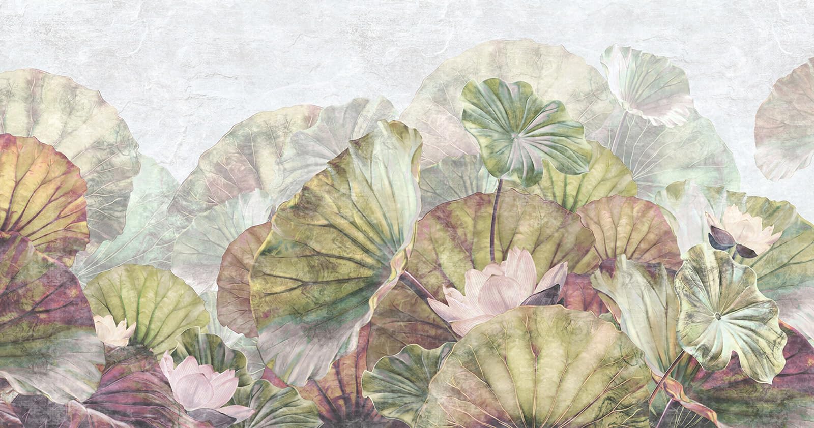 Papier peint panoramique feuilles tropicales pour agrandir une grande pièce