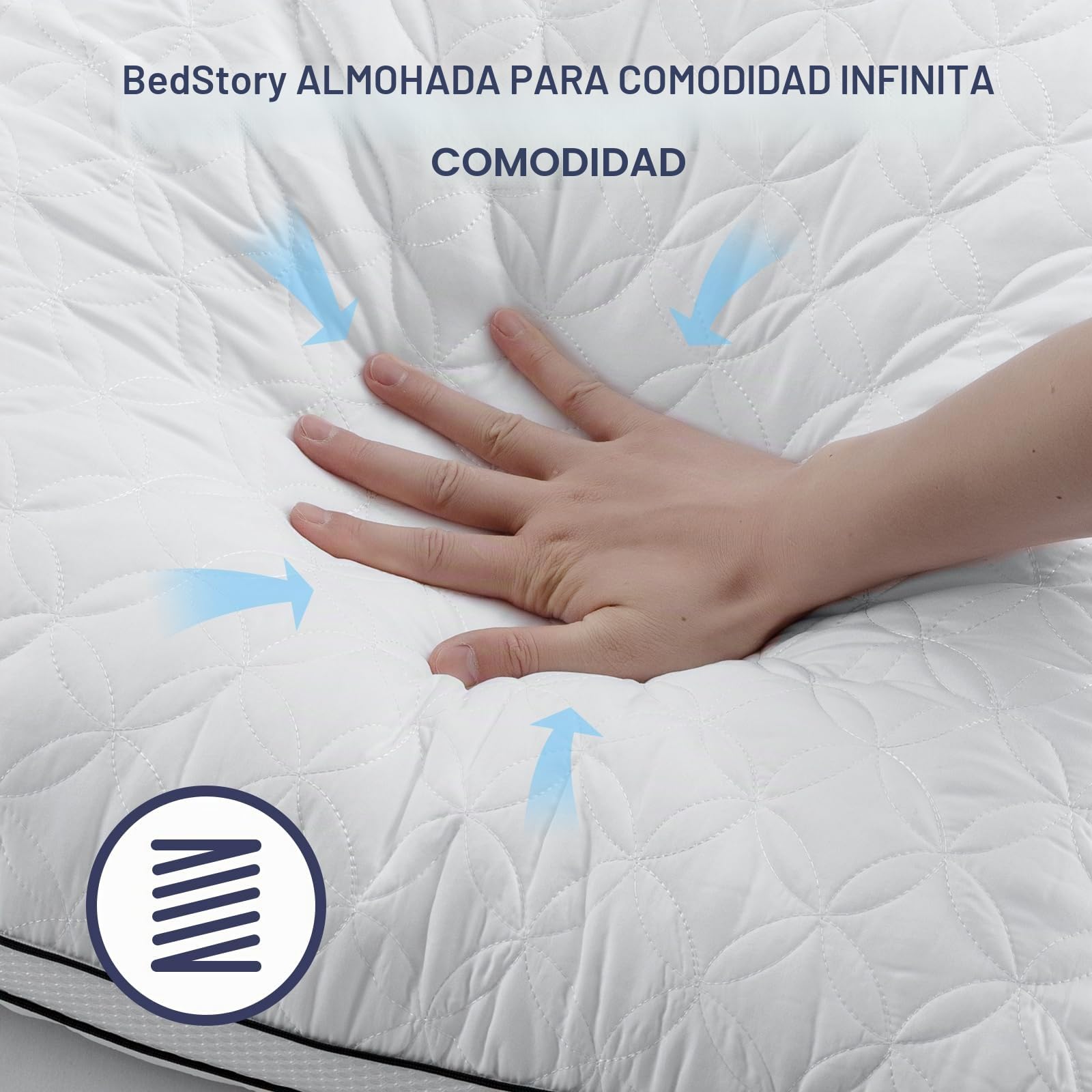 BedStory Juego de 2 Almohadas de 40 x 80 cm, 2 Almohadas para Dormir de Microfibra de 950 g, Transpirables y Lavables, Ideales para un sueño Profundo y reparador, Certificado Öko-Tex
