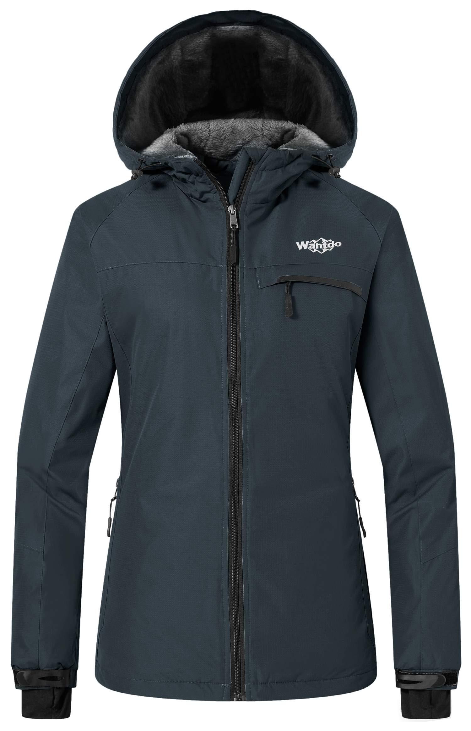 Wantdo Women's Hooded Anorak Fleece Ski Jacket Mountain