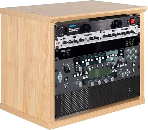 Miniatura 11 de Gator Frameworks Elite Furniture Series - Estante de escritorio de madera de 8U en acabado gris madera flotante (GFW-ELITERK-8U-GRY)