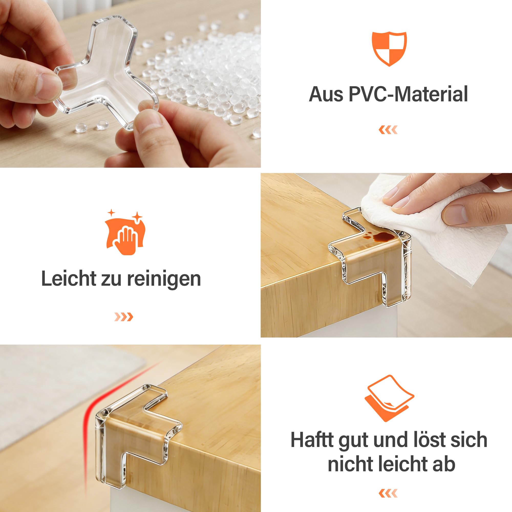 Elalove 20 Coin de Table Protection Bebe Forme de T pour Meubles et Tables Protection bébé Coins Sécurisés Adhésion Renforcée-(3.3x3.3x3.3 cm)