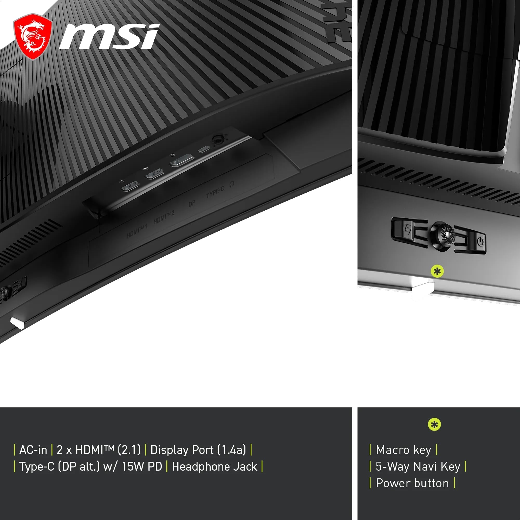 MSI MAG 341CQP QD-OLED X28 Display Gaming 34'', UWQHD 3440 x 1440, 280 Hz, 0,03 ms, Tandem QD-OLED, Stripe RGB, Film DarkArmor, Uniform Luminance, Adaptive Sync, Base piatta