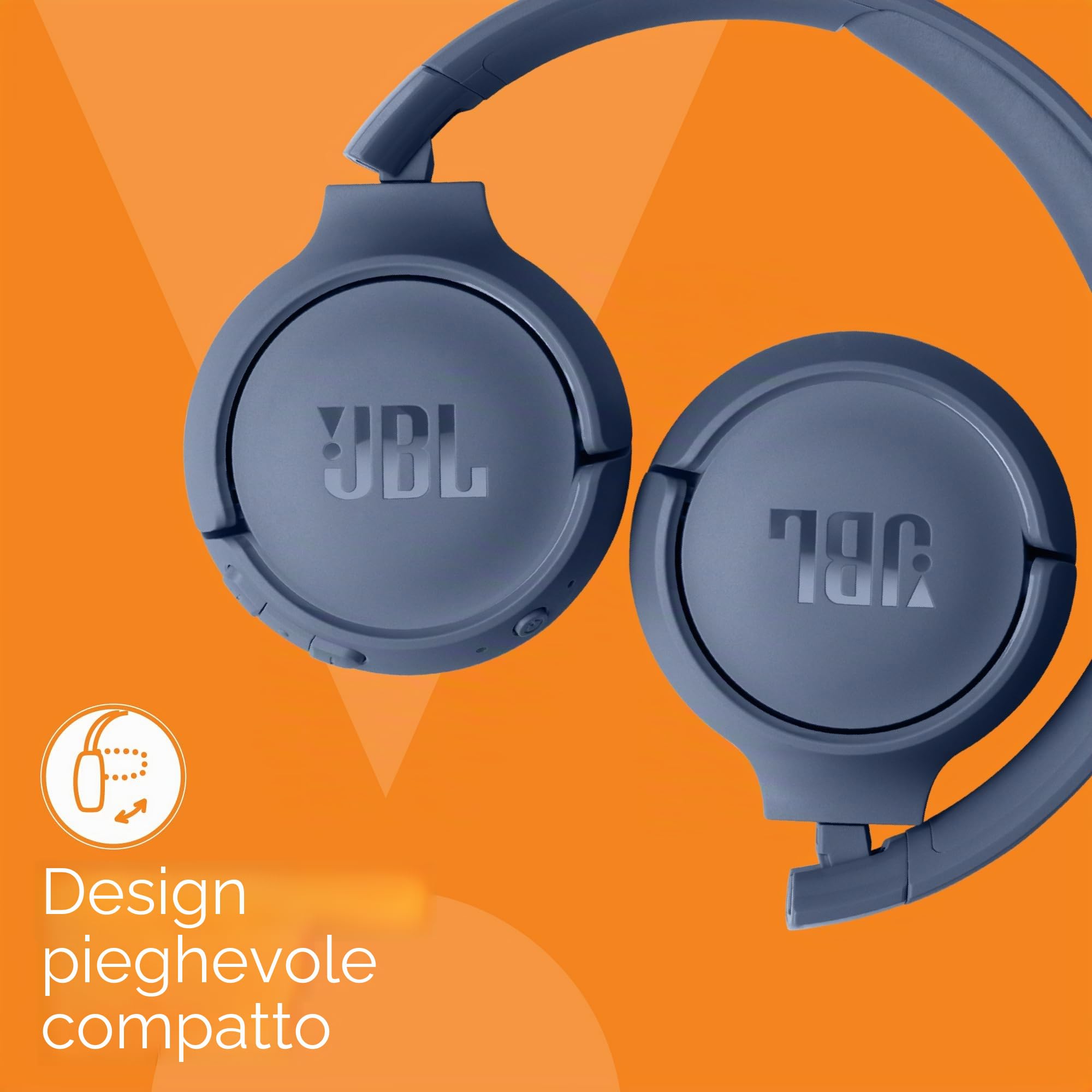 JBL Tune 520BT Bluetooth Wireless On-Ear Headphones Blue EU