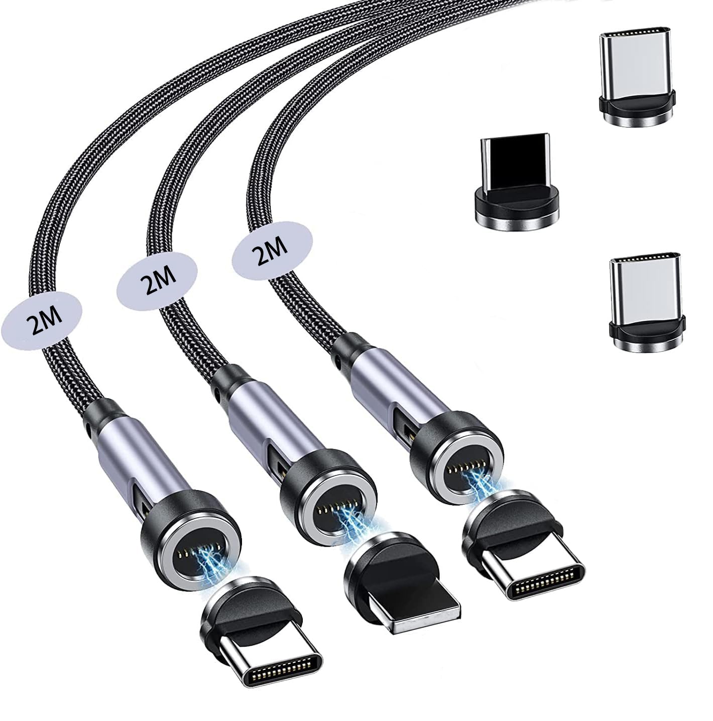 Amazon.co.jp: マグネット-充電ケーブル 7ピン 【2M3本入り】 3A