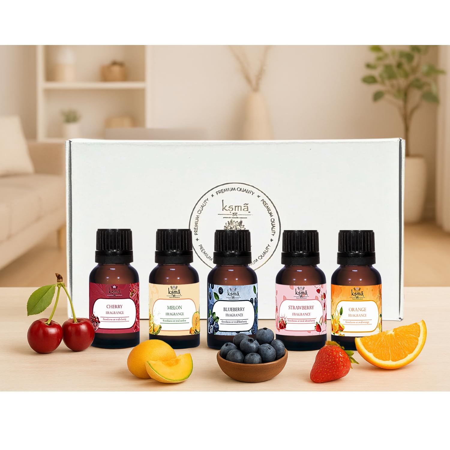 Fruity Fragrance Set of 5 – Cherry, Melon, Blueberry, Strawberry & Orange | Sweet & Citrusy Aromas for Candle Making, Soap, Perfume, Cosmetics, Bath & Home Fragrance – 75ml-image-49