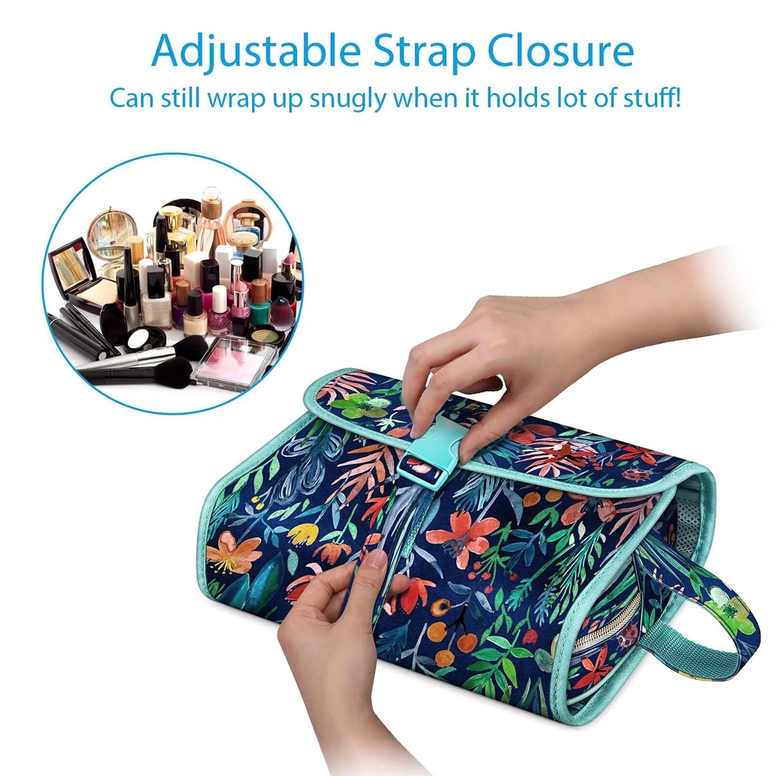 Kosmetiktasche Damen Tragbare Toilettenartikel-Kosmetik-Reisetasche, wasserdichte Hängende Kosmetik-Aufbewahrungstasche Kulturbeutel