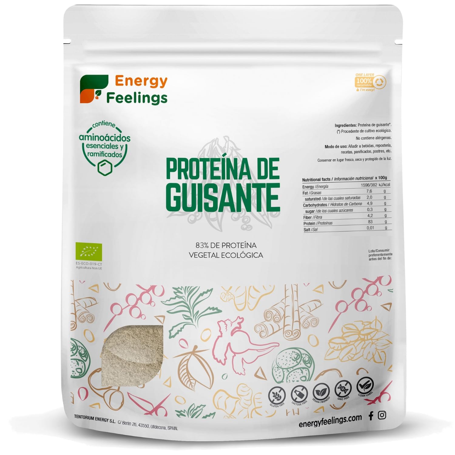 Energy Feelings - Pisello Proteina Polvere - 1kg