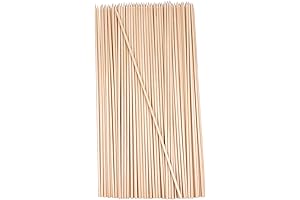 12-Inch 4mm Natural Bamboo Wooden Skewers for Versatility in Cooking and Crafting (100-Pack)
