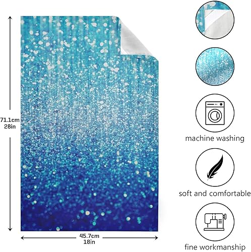 Miniatura 3 de Blue Lights - Trapos de secado con purpurina para platos, 28 x 18 pulgadas, paños de cocina decorativos modernos