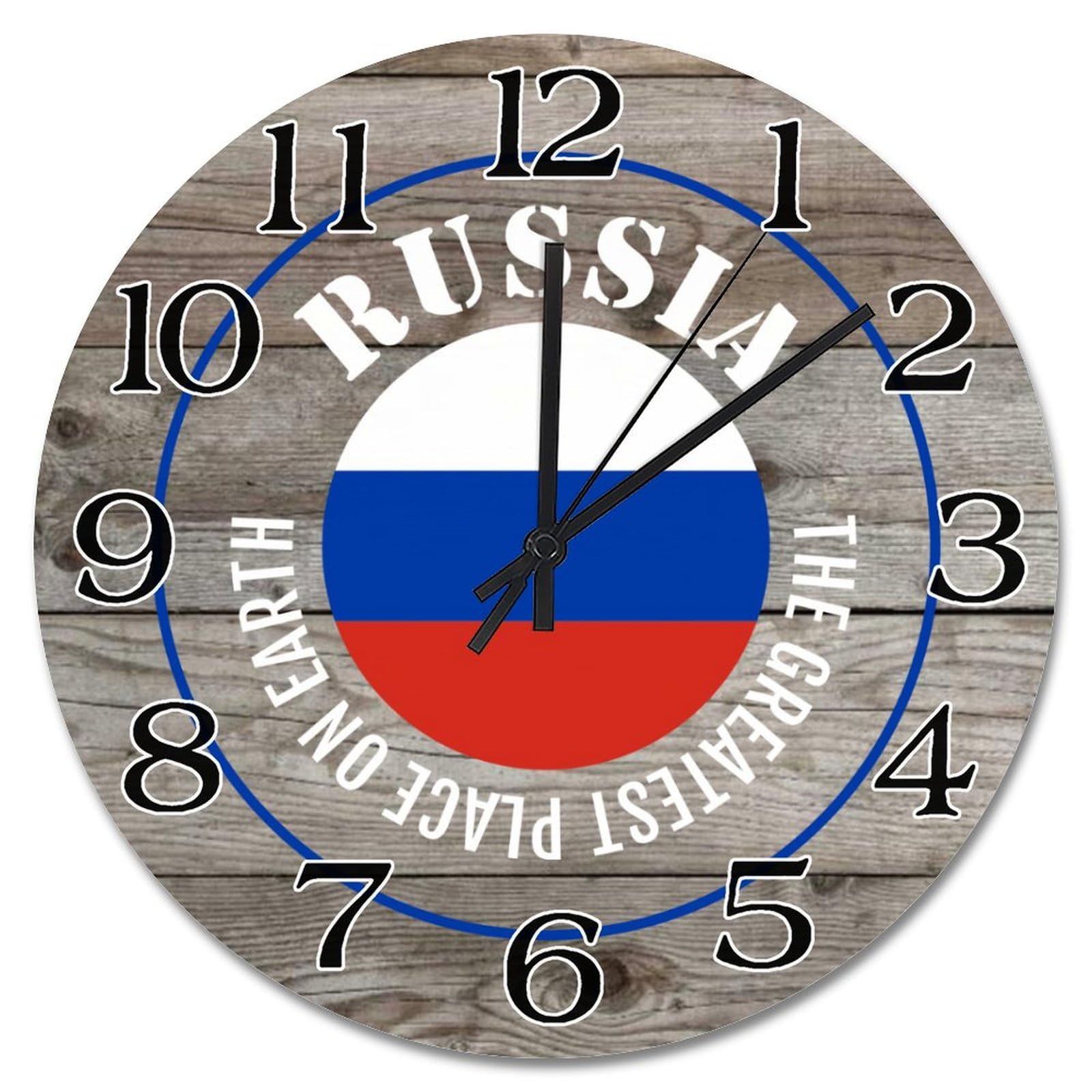 Horloge murale Russie de 38 cm pour une décoration rustique de salon