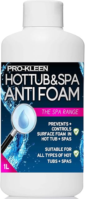 Pro-Kleen Hot Tub & Spa Anti Foam 1L - Defoams Hot Tubs & Spas - Suitable for all Hot Tubs & Spas - Easy To Use