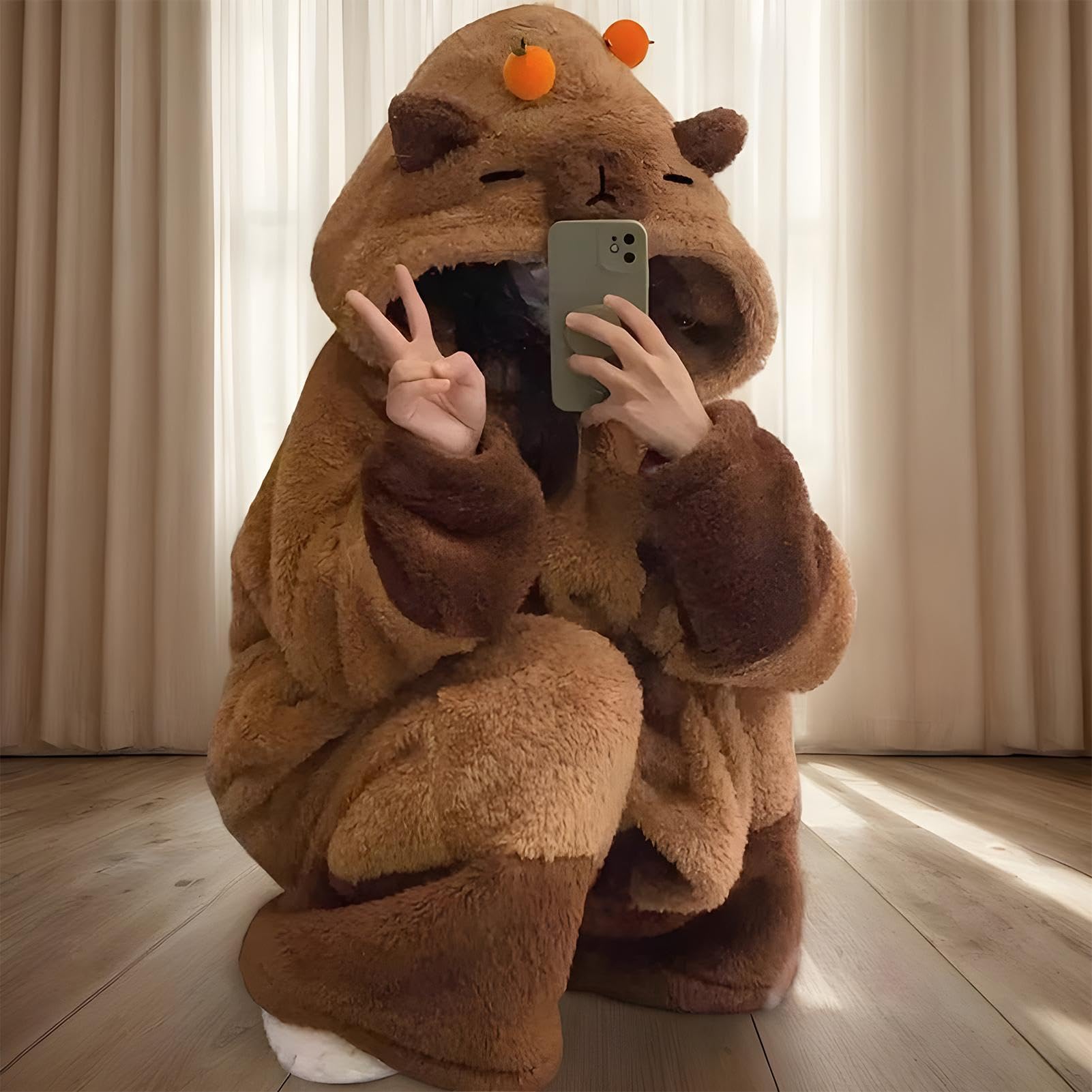 Mono de Capibara para adultos, pijama de disfraz de animal, ropa de dormir suave de Capibara, pijama de Capybara para cosplay, animal de Capibara, cómodo disfraz de Capibara, ropa de dormir para