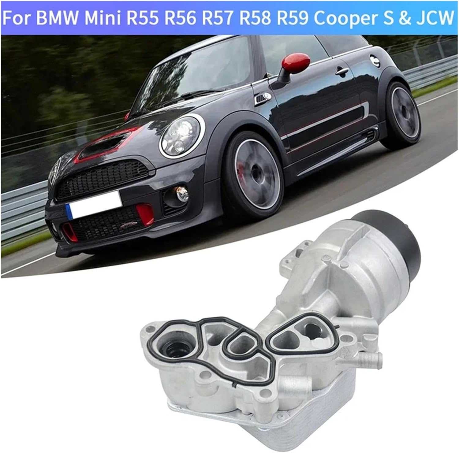 Engine Oil Cooler Assembly Replacement Accessories for R55 R56 R57 R58 R59 Cooper S JCW 1103T7 11427552687 11427546279