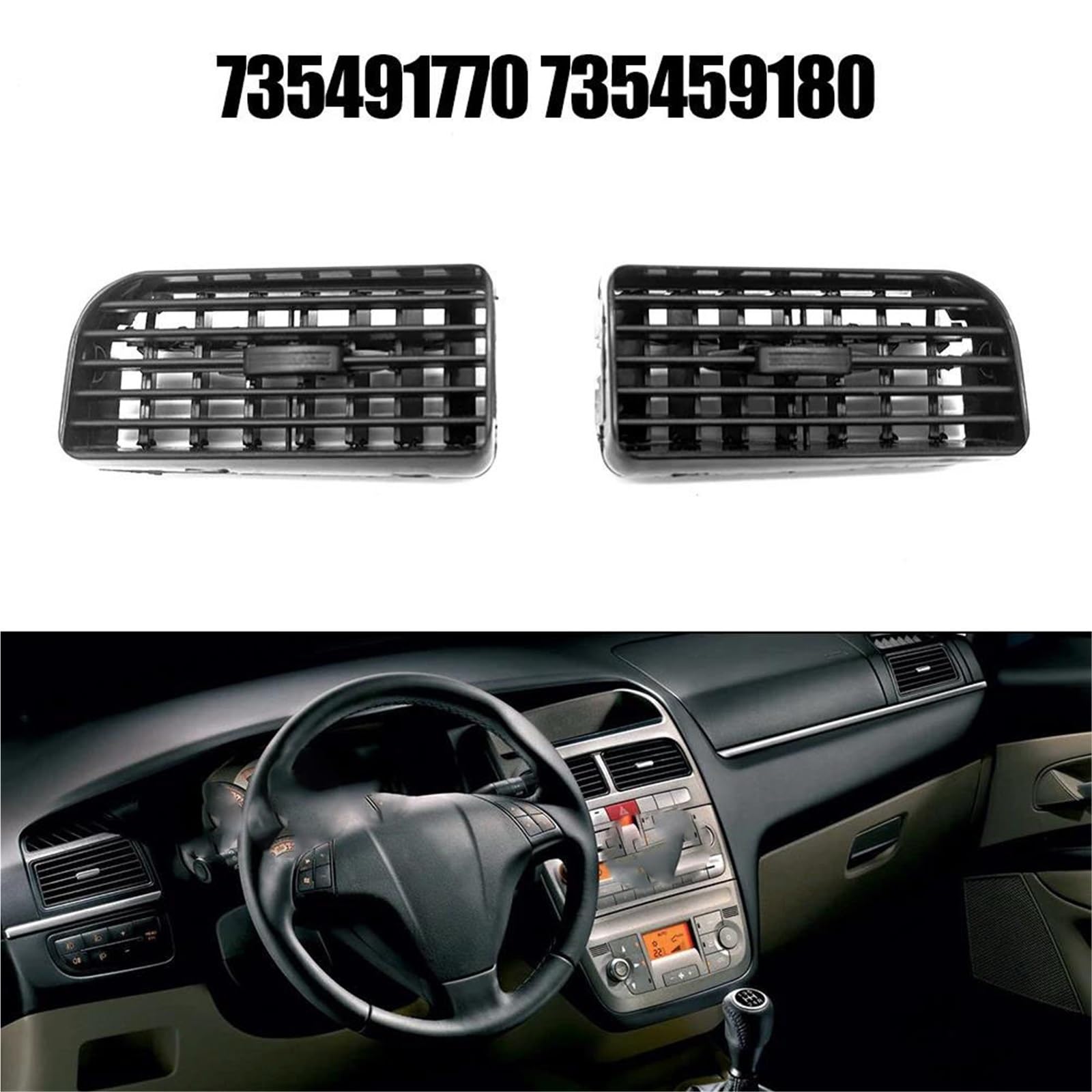 Bocchetta Aria Condizionata Per Fiat Per Linea Per Grande Per Punto Per Doblo Per MK2 263 Bocchetta Aria Condizionata Console Centrale Auto 735459180