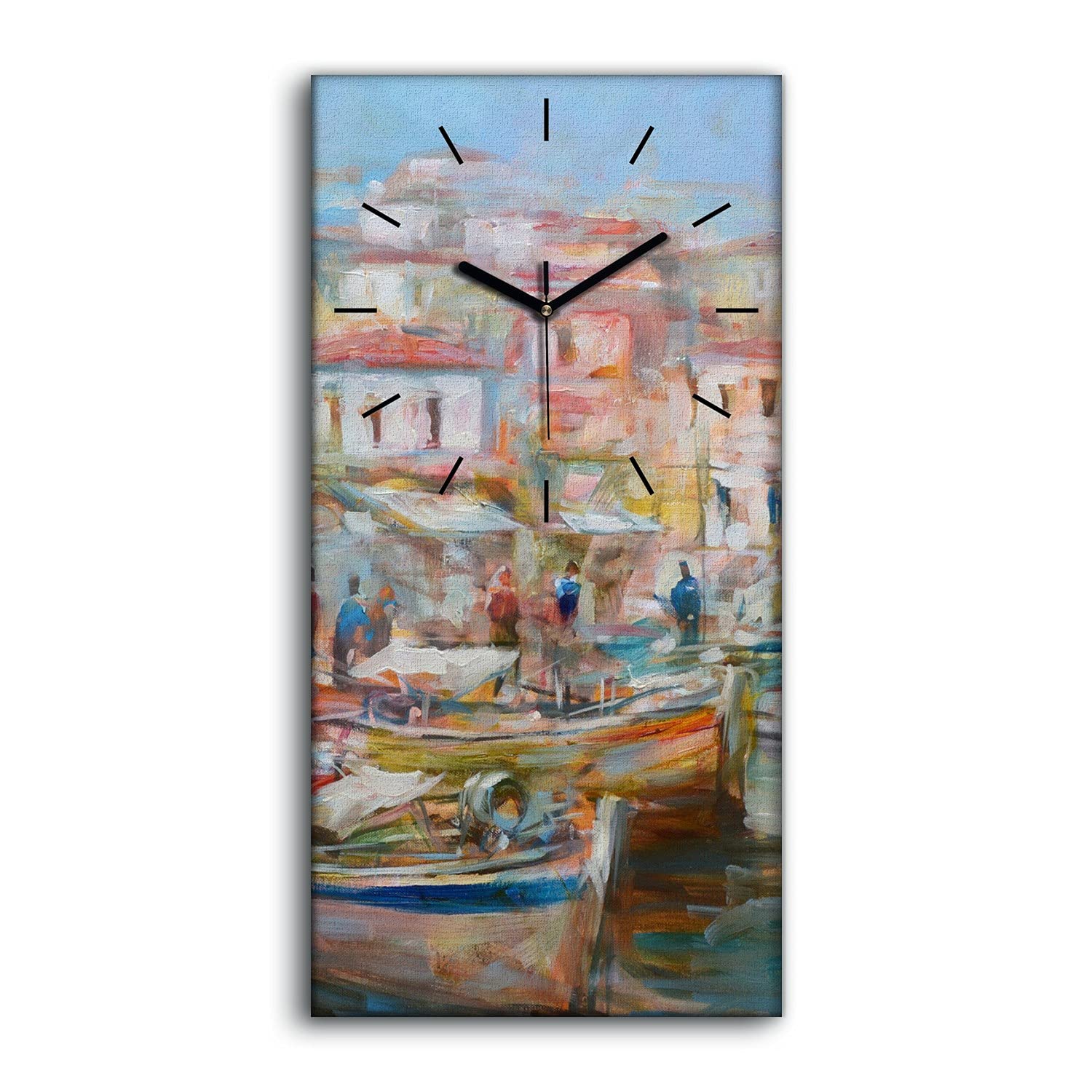 Horloge sur toile sans tic-tac pour retrouver le calme dans votre salon moderne