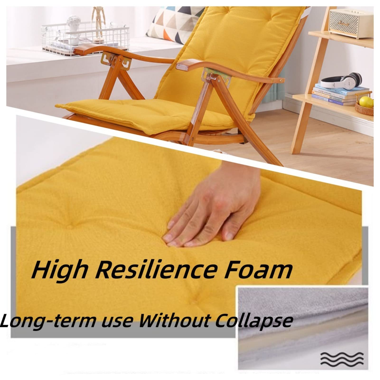 Patio Tufted Hoge Rug Zitkussen Outdoor Schommelstoel Kussens, Vervangend Stoelkussen met Banden voor Tuin Balkon Stoelen Gebruik,E