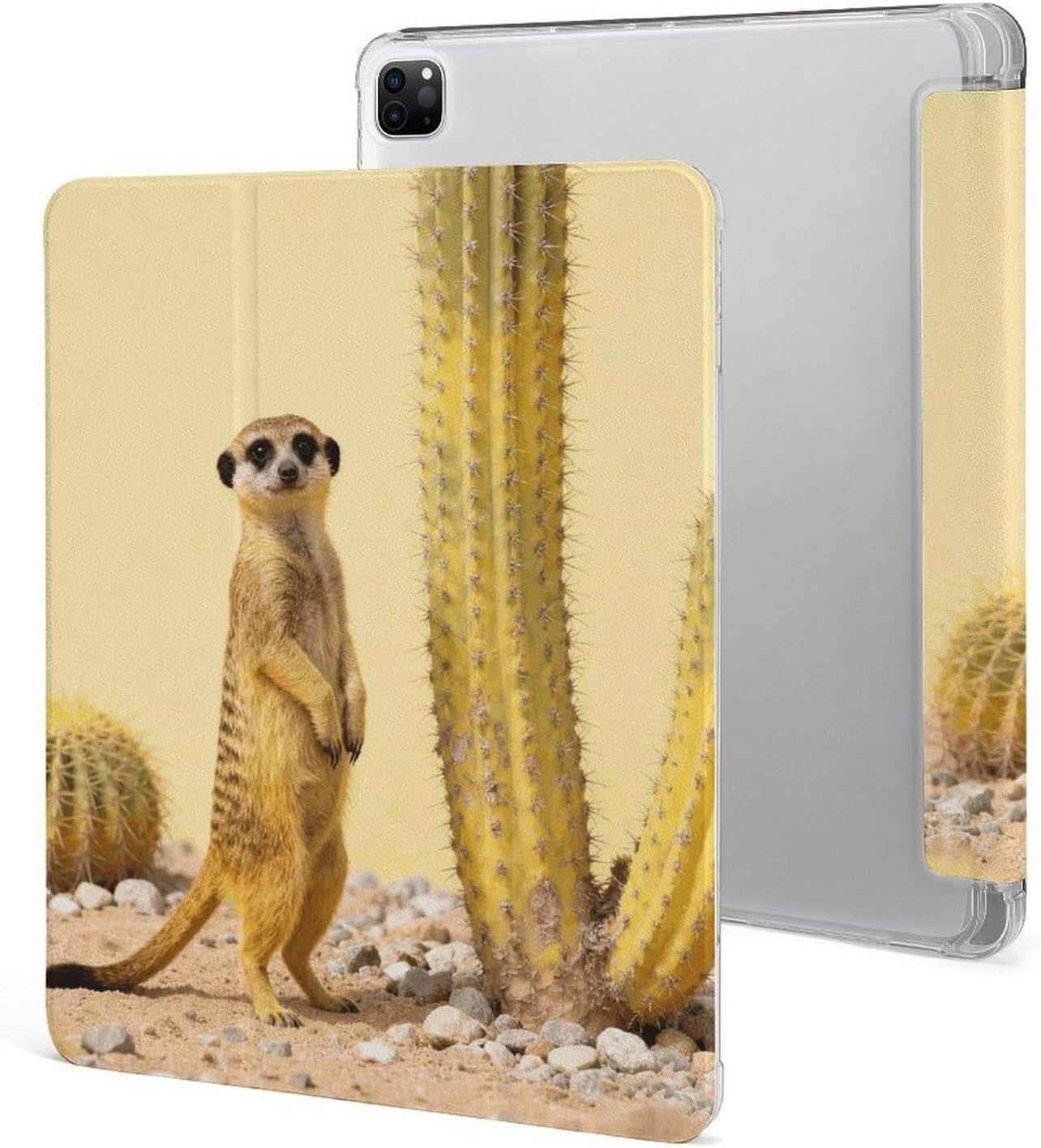 Meerkat by Cactus 12.9 in Trifold for iPad Case with Pencil Holder