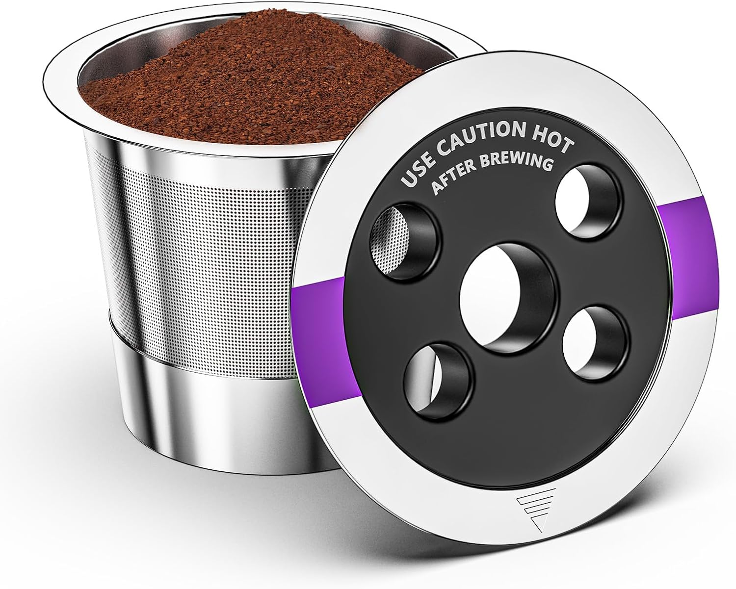 Stainless steel Reusable Coffee Pods with 5 Holes (2)
