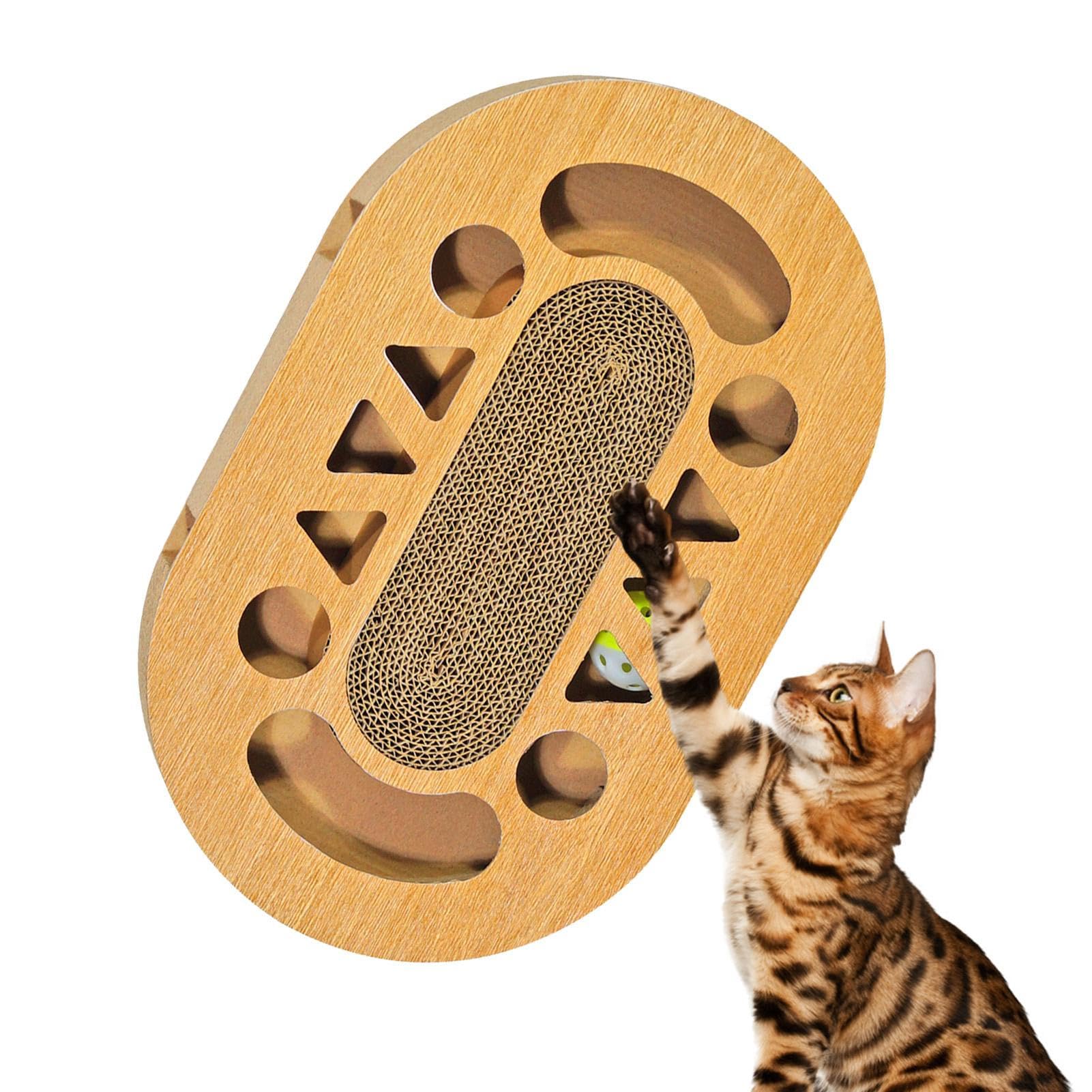 Amazon | 猫の爪とぎパッド - 猫のスクラッチボード ベルボール付き