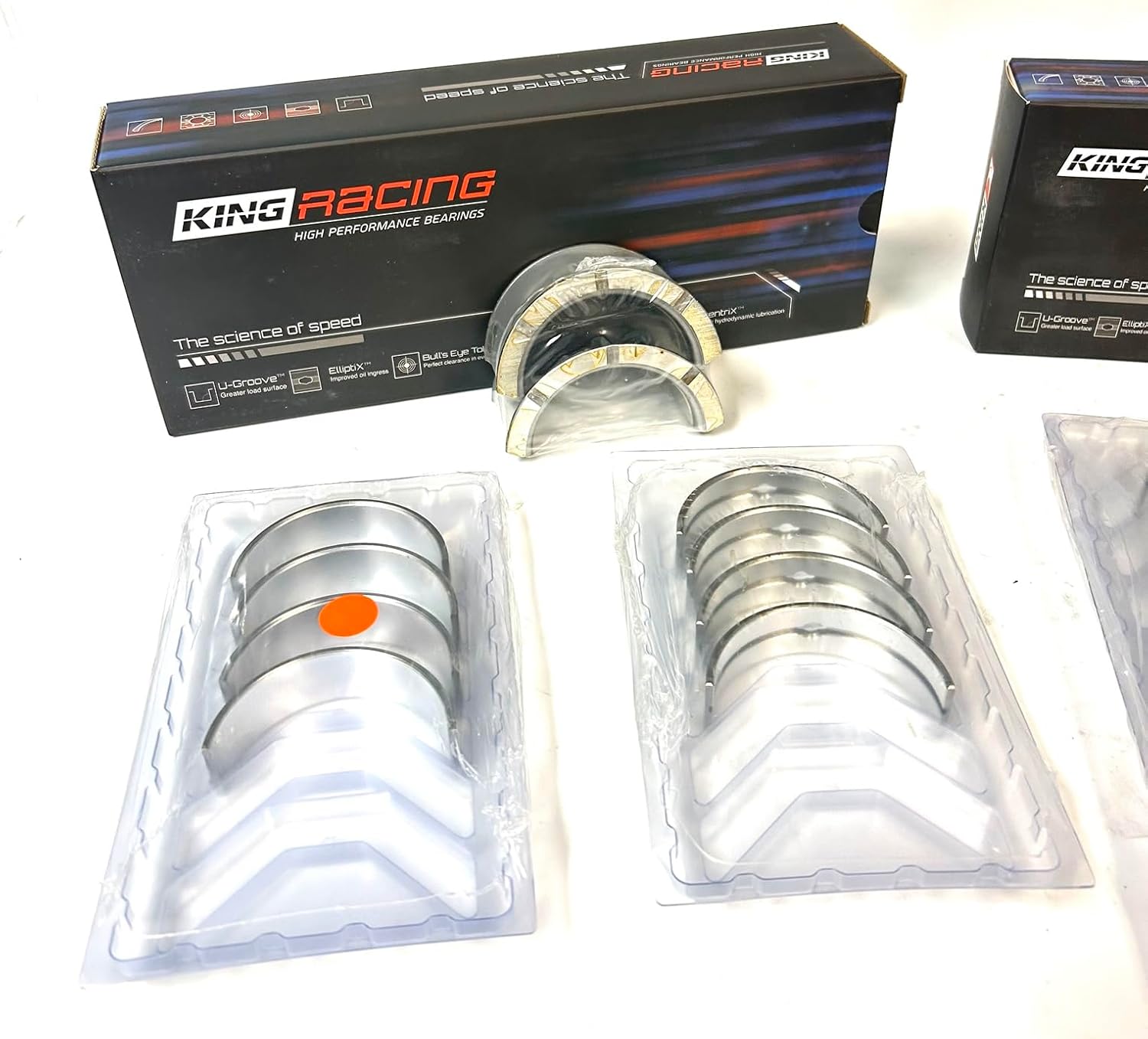 Standard Size Performance HP Series Rod and Main Bearings Compatible with Chevy SBC 327 Large Journal, 305 & 350 Engines., CR807HPN + MB557HP