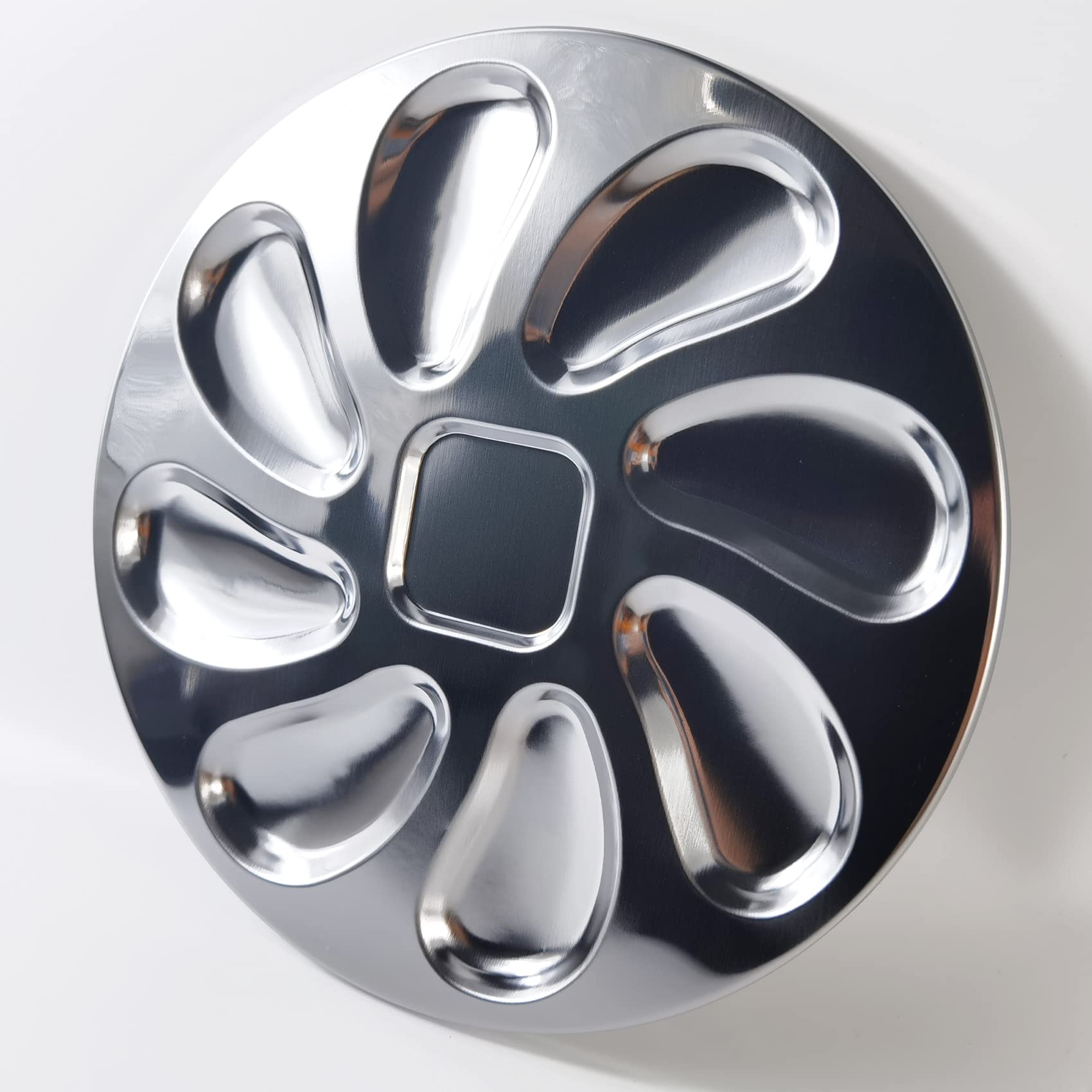Stainless Steel Oyster Plates - 3 Piece Set -4
