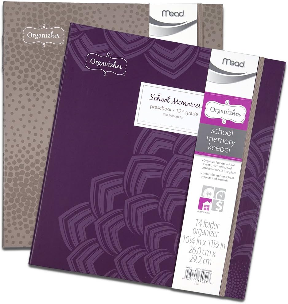 Mead Organizher School Memory Keeper, 14-Folder Organizher, 10.25 x 11.5 Inches, Purple (64051) image 5