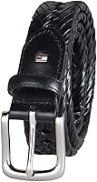 Tommy Hilfiger Men's Leather Braided Belt - Fully Adjustable 1.25" Wide for Jeans, Khakis, Dress Pants