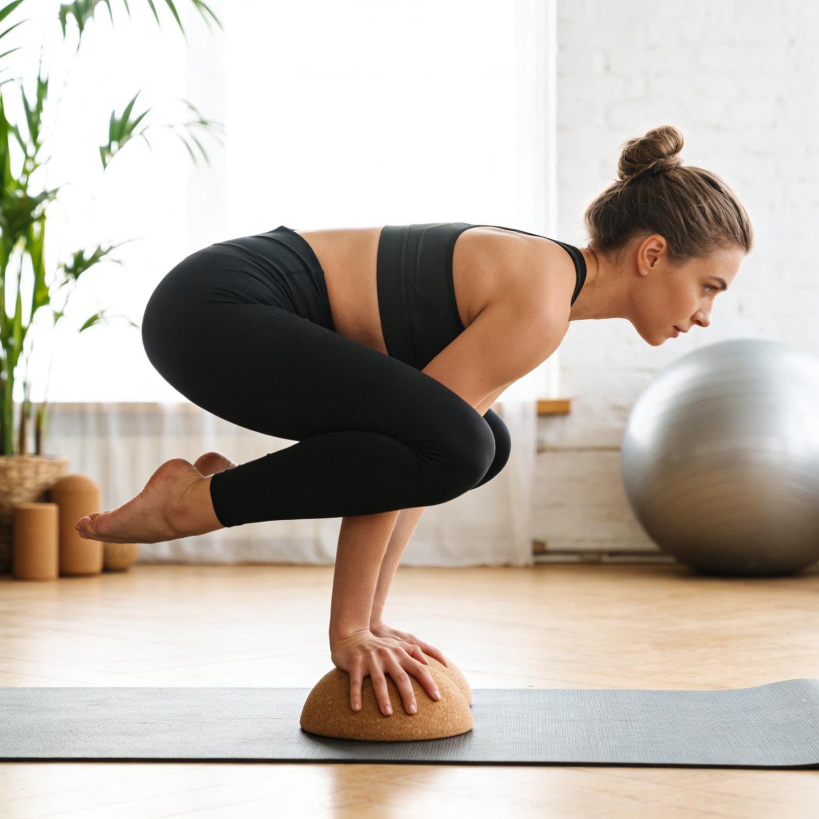 Balanceboard aus Holz für Kinder - Stabilitätstraining Rutschfest aus Holz, Für Fußtrainer-Übungen | Für Frauen Fitnesstraining Rehabilitation Physiotherapie