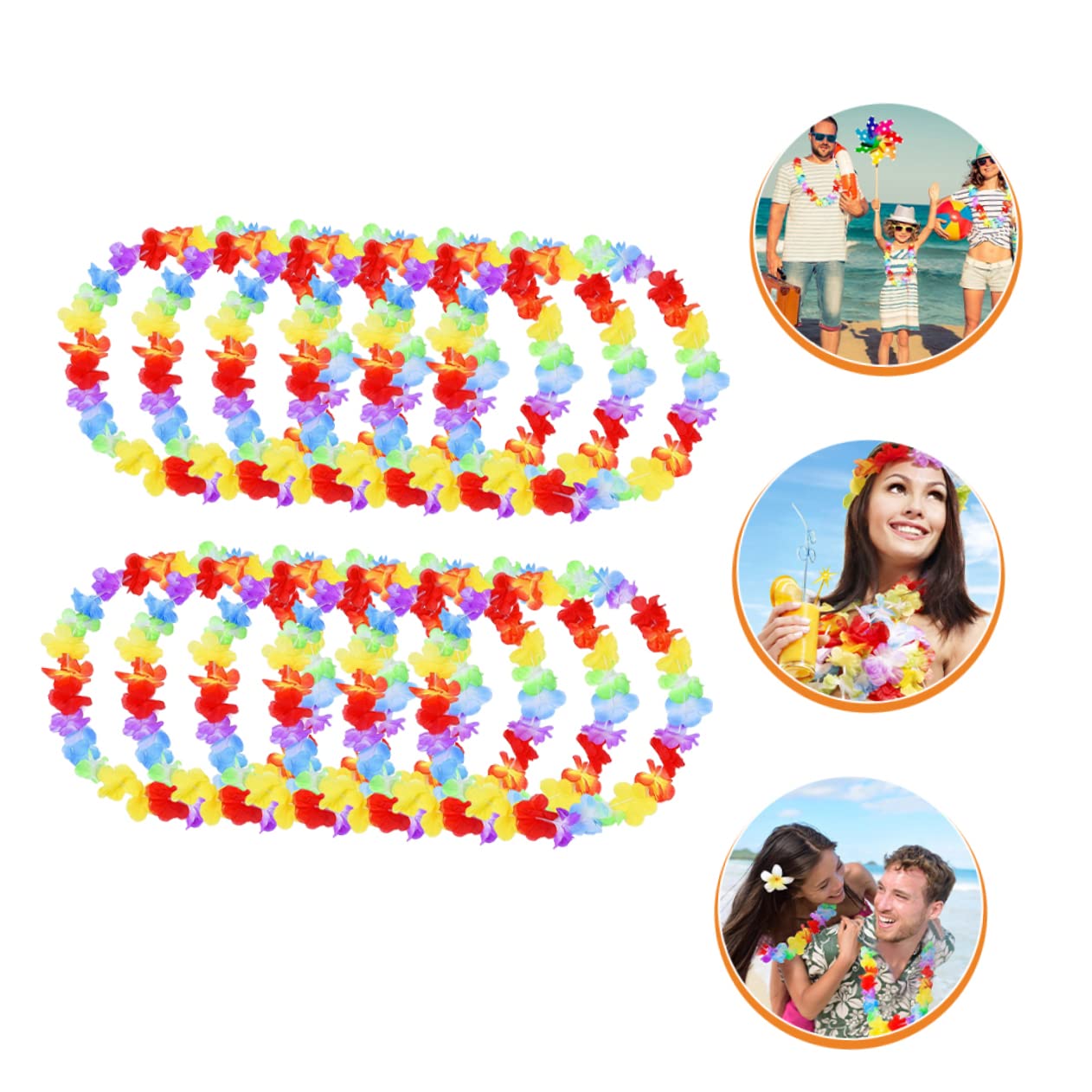 50stücke Hawaiianische Blumenketten Girlanden Für Strandparty Dekoration Tropical Luau Party Vorräte Für Sommerfeste Und Hochzeiten
